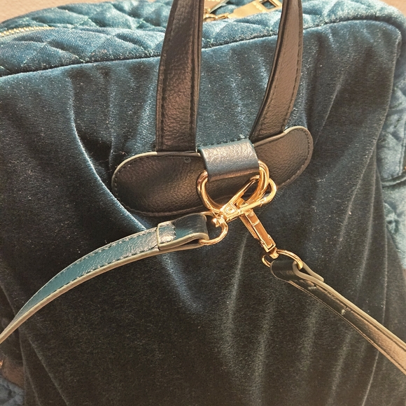 Bebe Blue Quilted Backpack - Picture 7 of 14